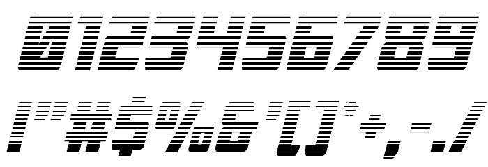 Buchanan Gradient Italic Font OTHER CHARS