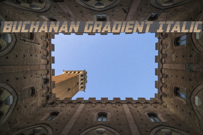 Buchanan Gradient Italic Font examples