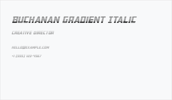 Buchanan Gradient Italic Business Card