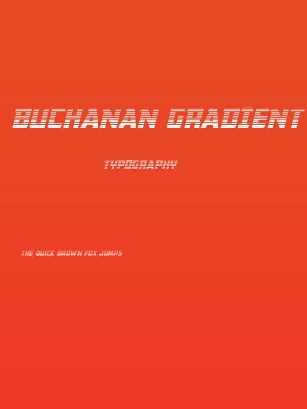 Buchanan Gradient Italic Poster