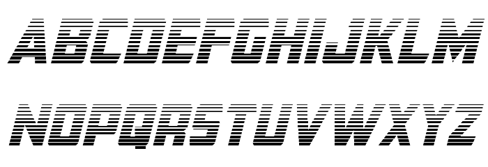 Buchanan Gradient Italic Font LOWERCASE