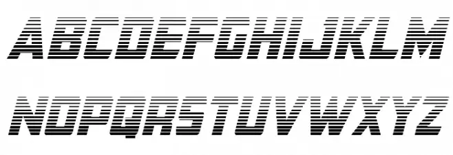 Buchanan Gradient Italic Schriftart Kleinbuchstaben