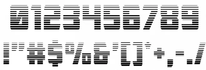 Buchanan Gradient Font OTHER CHARS