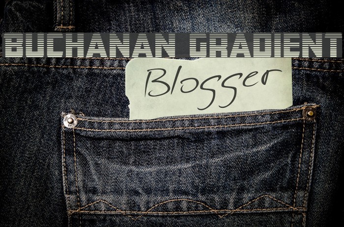 Buchanan Gradient Font examples