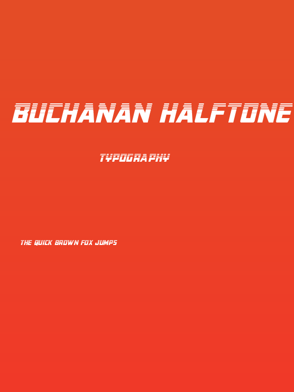 Buchanan Halftone Italic Poster