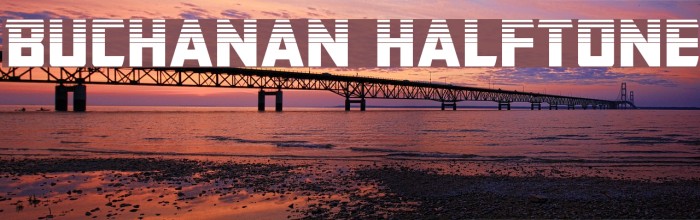 Buchanan Halftone Font examples