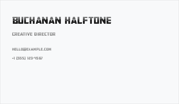 Buchanan Halftone Business Card