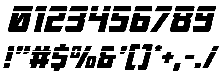 Buchanan Laser Italic Font OTHER CHARS