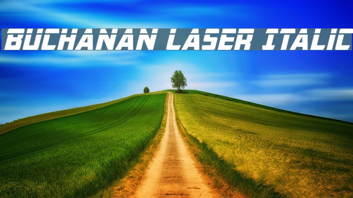 Buchanan Laser Italic Font examples