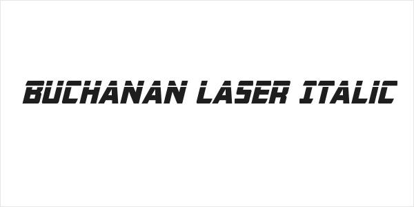Buchanan Laser Italic Logo