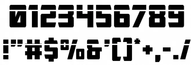 Buchanan Laser Font OTHER CHARS