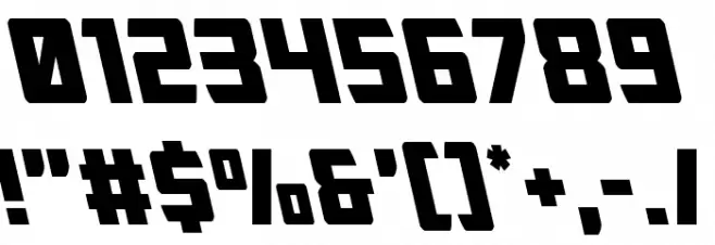 Buchanan Leftalic Font OTHER CHARS