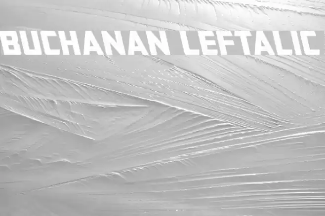 Buchanan Leftalic Font examples