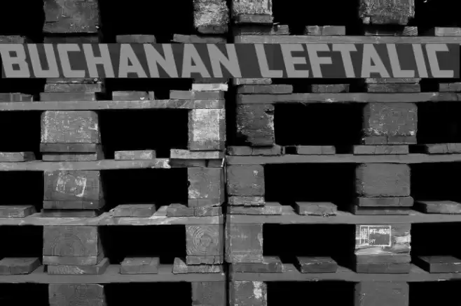 Buchanan Leftalic Font examples