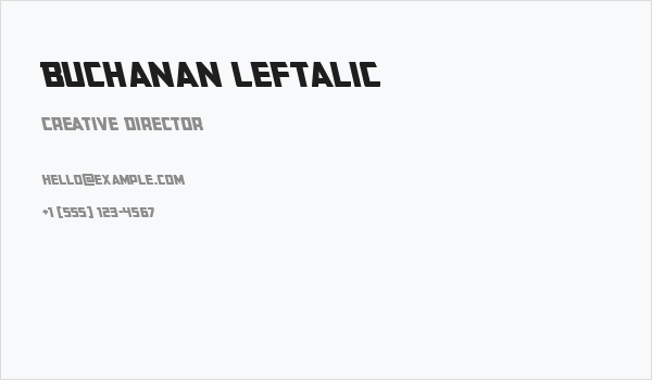 Buchanan Leftalic Business Card
