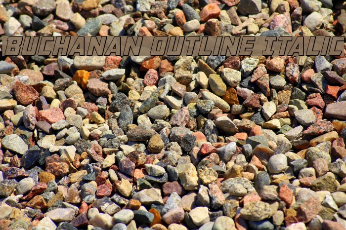 Buchanan Outline Italic Font examples