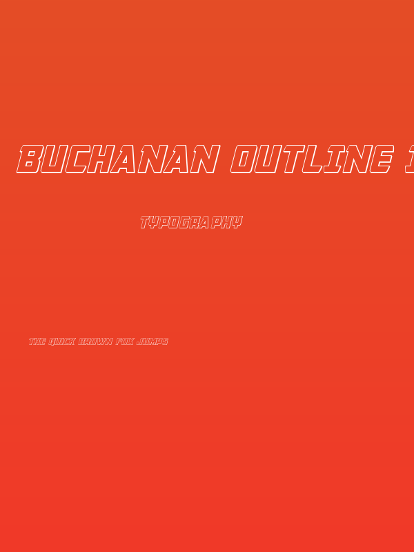 Buchanan Outline Italic Poster