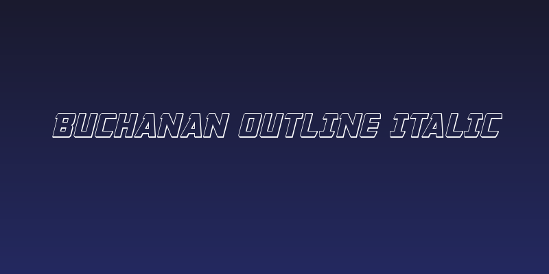 Buchanan Outline Italic Social Header
