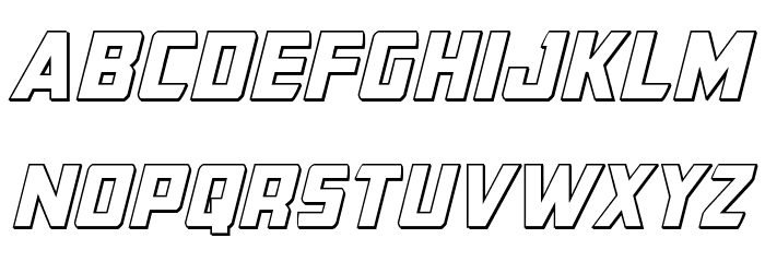 Buchanan Outline Italic Font LOWERCASE