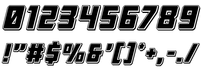 Buchanan Punch Italic Font OTHER CHARS
