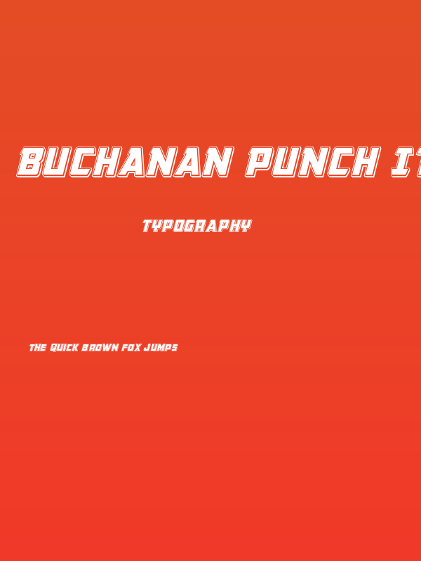 Buchanan Punch Italic Poster