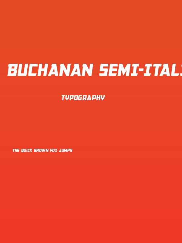 Buchanan Semi-Italic Poster
