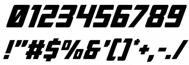 Buchanan Super-Italic Font OTHER CHARS