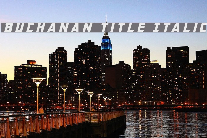 Buchanan Title Italic Font examples