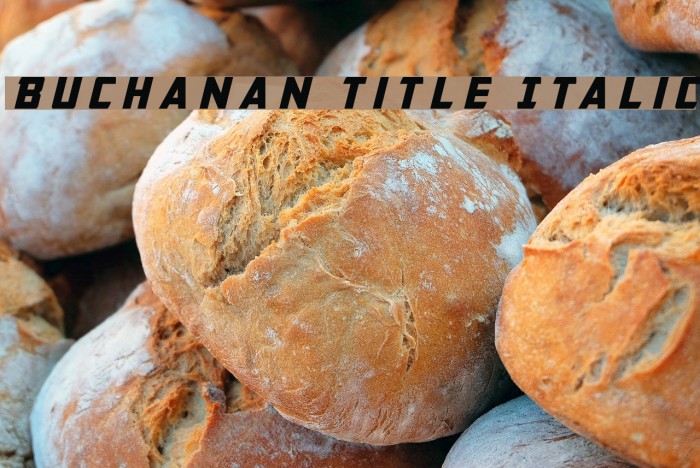 Buchanan Title Italic Font examples