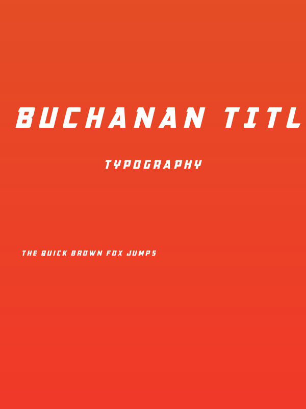 Buchanan Title Italic Poster