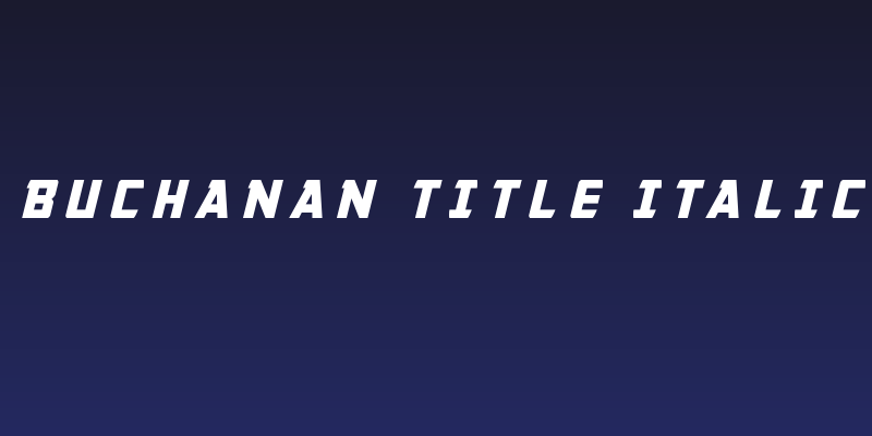 Buchanan Title Italic Social Header