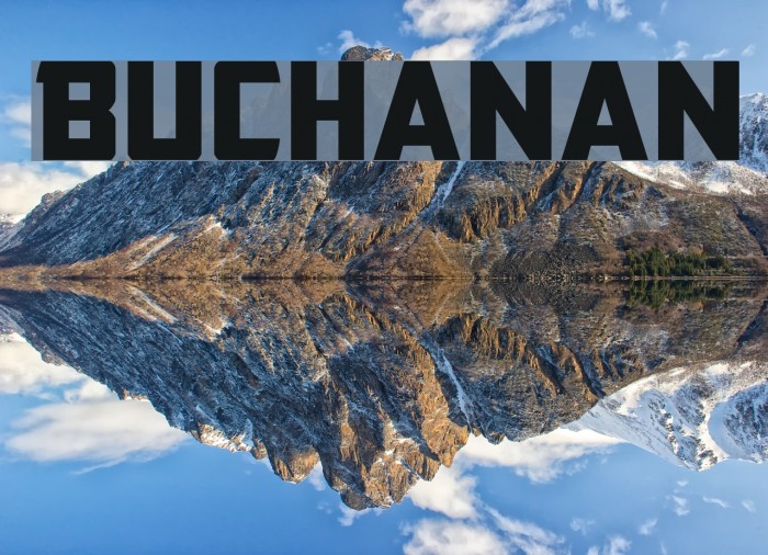 Buchanan Font examples