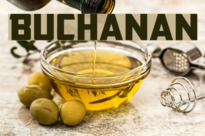 Buchanan Font examples