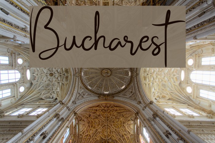 Bucharest Font examples