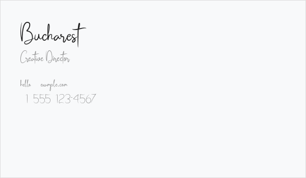 Bucharest Business Card