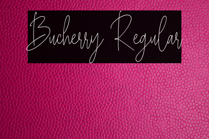 Bucherry Regular Example 1