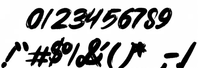 Buchery Font OTHER CHARS