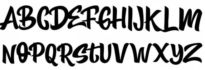 BuchinFreePersonalUseOnly-Regul 字体 大写