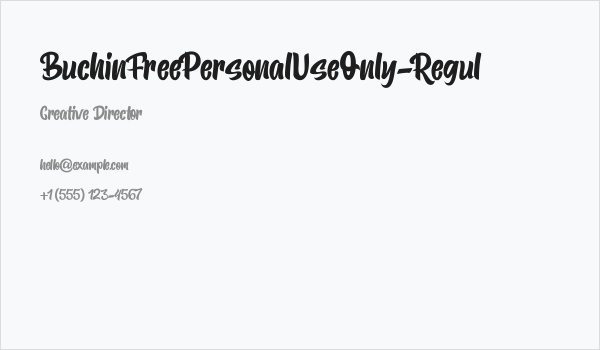 BuchinFreePersonalUseOnly-Regul Business Card