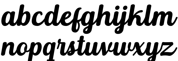 Buckerley Font LOWERCASE