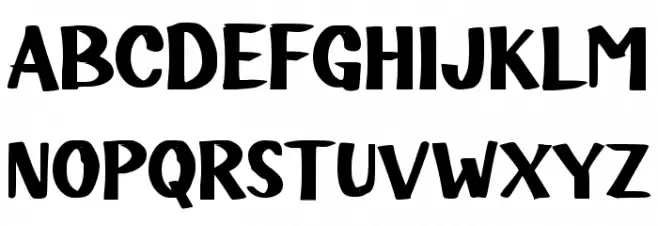 Bucket Schriftart Groß
