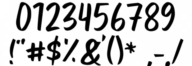 Bucketsof Fireflies Font OTHER CHARS