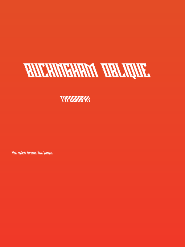Buckingham Oblique Poster