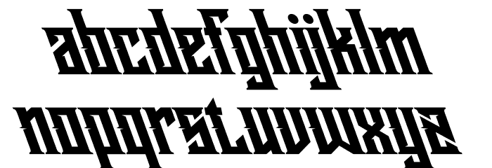Buckingham Oblique Font LOWERCASE