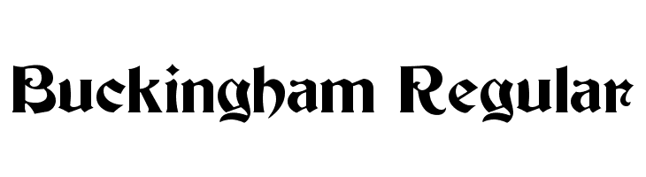 Buckingham Regular  免费字体下载