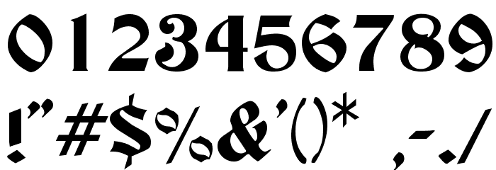 Buckingham Regular Font OTHER CHARS