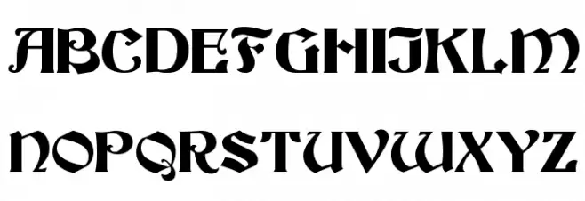 Buckingham Regular フォント 大文字