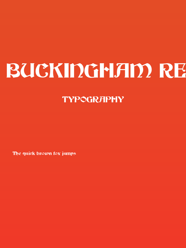 Buckingham Regular Poster