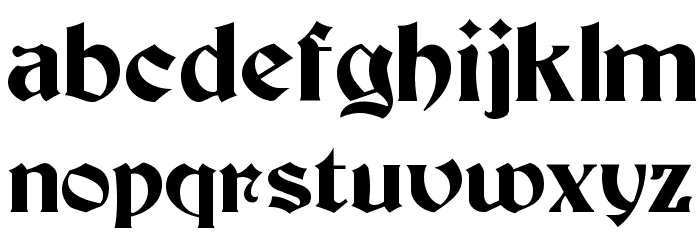 Buckingham Regular Font LOWERCASE