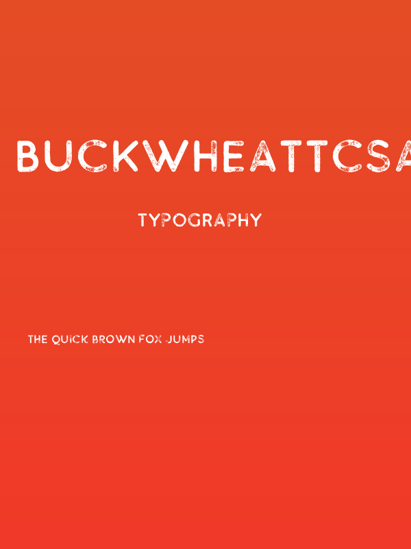 BuckwheatTCSans-Rough Poster